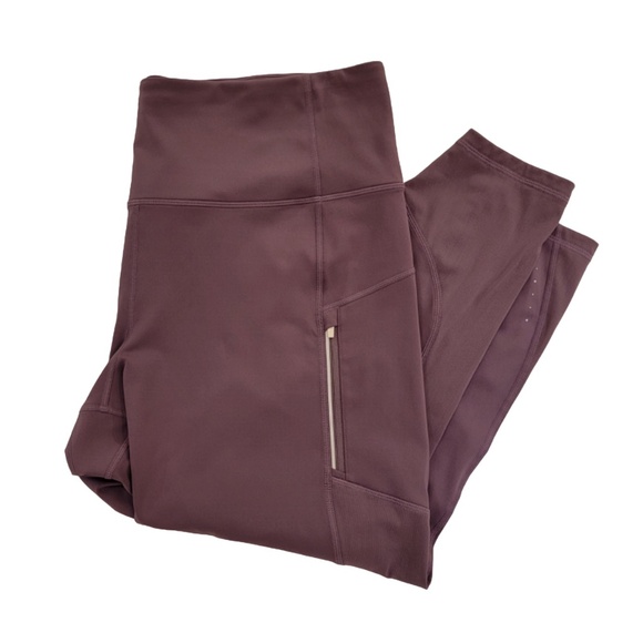 Athleta Pants - Athleta Rainer Unbrushed 7/8 Tight Size 2X Violet SuperSonic Pocket #981847